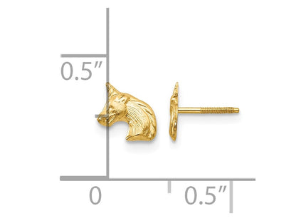 14K gold earrings, further view