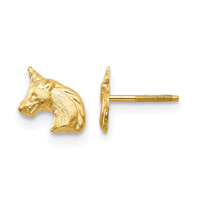 14k Madi K Unicorn Post Earrings, 8 x 5mm