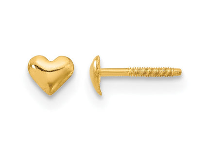 14K gold heart earrings