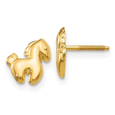 14K Madi K Pony Screwback Earrings