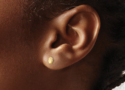 14K gold earrings, another view