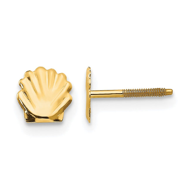 14k Madi K Shell Post Earrings, 5 x 5mm