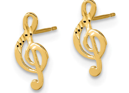 14k Yellow Gold Earrings Style GK594 - Classique Jewelry Inc.