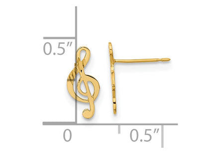 14k Yellow Gold Earrings Style GK594 - Classique Jewelry Inc.