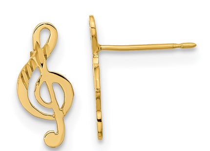 14k Yellow Gold Earrings Style GK594 - Classique Jewelry Inc.