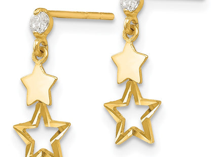 14k Yellow Gold Earrings Style GK595 - Classique Jewelry Inc.