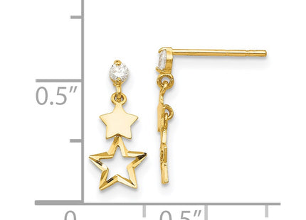 14k Yellow Gold Earrings Style GK595 - Classique Jewelry Inc.