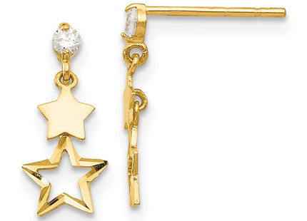 14k Yellow Gold Earrings Style GK595 - Classique Jewelry Inc.