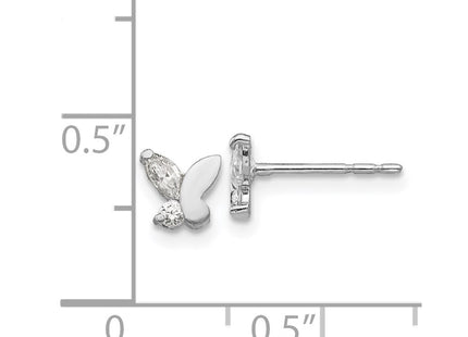 14k White Gold Earrings Style GK611 - Classique Jewelry Inc.