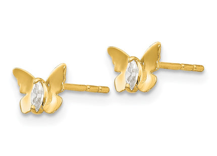 14k Yellow Gold Earrings Style GK616 - Classique Jewelry Inc.