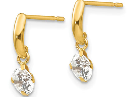 14k Yellow Gold Earrings Style GK629 - Classique Jewelry Inc.