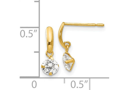 14k Yellow Gold Earrings Style GK629 - Classique Jewelry Inc.