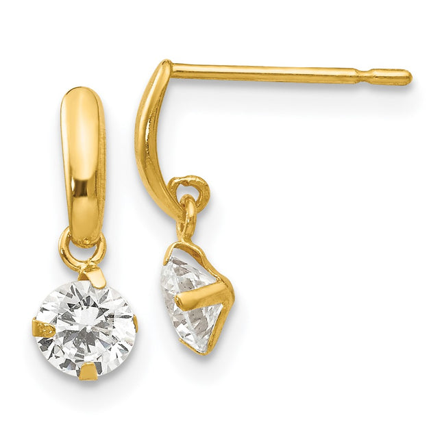 14k Yellow Gold Earrings Style GK629 - Classique Jewelry Inc.