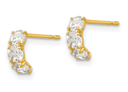 14k Yellow Gold Earrings Style GK630 - Classique Jewelry Inc.