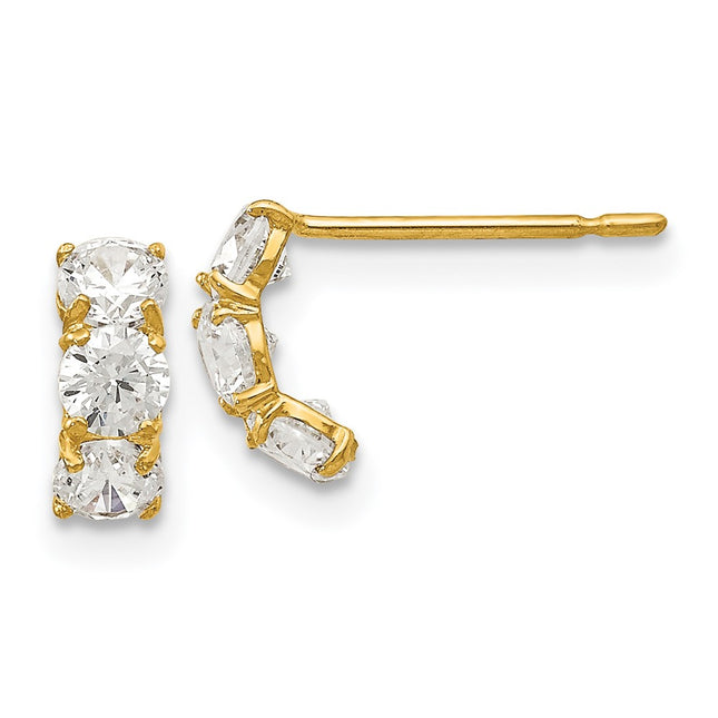 14k Yellow Gold Earrings Style GK630 - Classique Jewelry Inc.