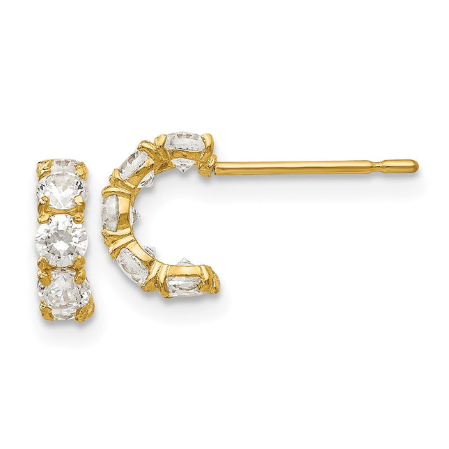 14k Yellow Gold Earrings Style GK631 - Classique Jewelry Inc.