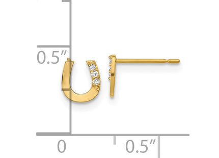 14k Yellow Gold Earrings Style GK651 - Classique Jewelry Inc.