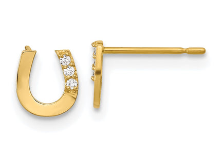 14k Yellow Gold Earrings Style GK651 - Classique Jewelry Inc.