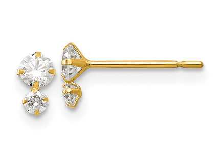 14k Yellow Gold Earrings Style GK669 - Classique Jewelry Inc.