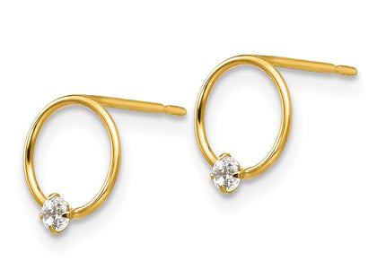 14k Yellow Gold Earrings Style GK676 - Classique Jewelry Inc.