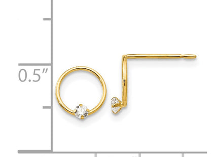 14k Yellow Gold Earrings Style GK676 - Classique Jewelry Inc.