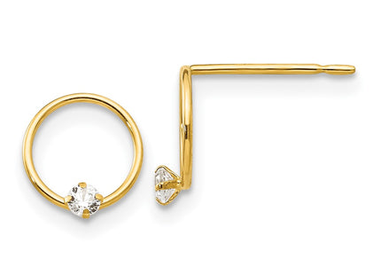 14k Yellow Gold Earrings Style GK676 - Classique Jewelry Inc.