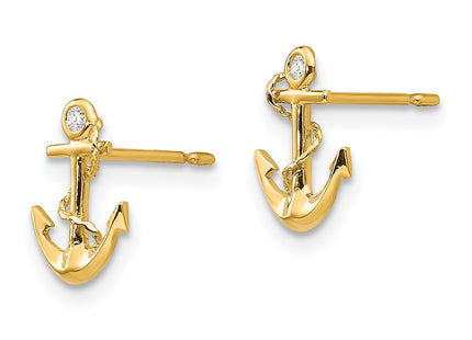 14k Yellow Gold Earrings Style GK680 - Classique Jewelry Inc.