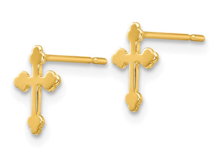 14k Madi K Children's Cross Post Earrings (Style GK682)