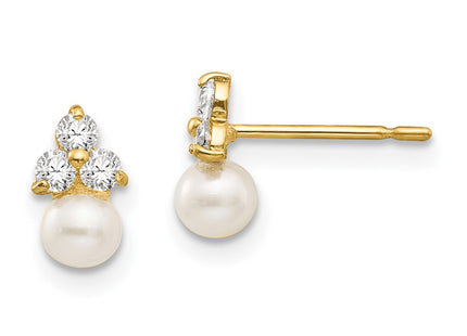 14k Yellow Gold Earrings Style GK700 - Classique Jewelry Inc.