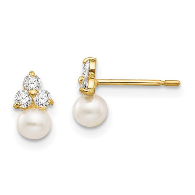 14k Yellow Gold Earrings Style GK700 - Classique Jewelry Inc.