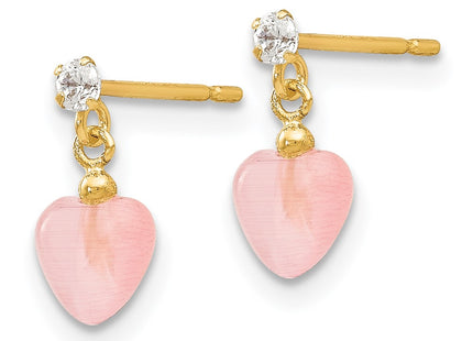 14k Yellow Gold Earrings Style GK737 - Classique Jewelry Inc.