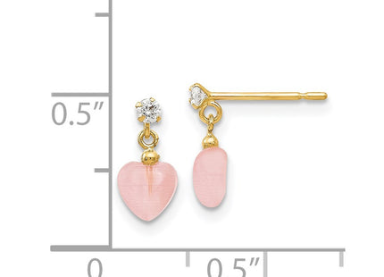 14k Yellow Gold Earrings Style GK737 - Classique Jewelry Inc.