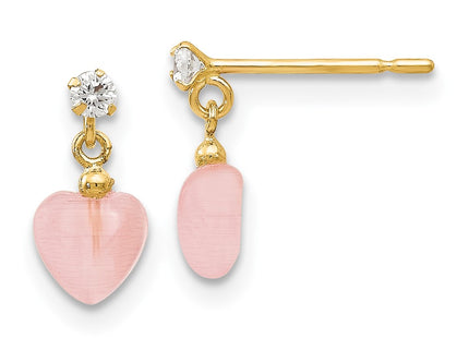 14k Yellow Gold Earrings Style GK737 - Classique Jewelry Inc.