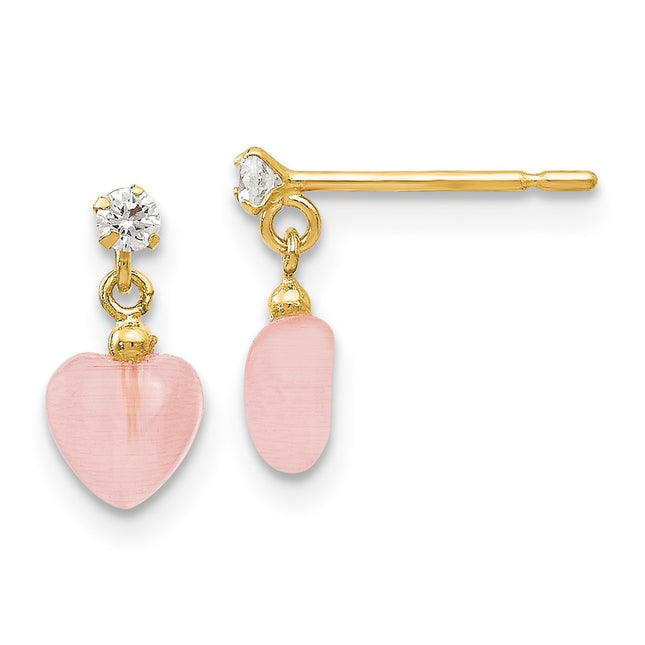14k Yellow Gold Earrings Style GK737 - Classique Jewelry Inc.