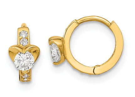 14k Yellow Gold Earrings Style GK738 - Classique Jewelry Inc.