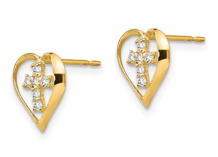 14k Yellow Gold Earrings Style GK754 - Classique Jewelry Inc.