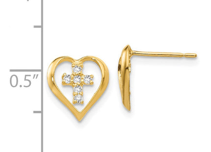 14k Yellow Gold Earrings Style GK754 - Classique Jewelry Inc.