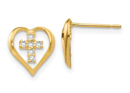 14k Yellow Gold Earrings Style GK754 - Classique Jewelry Inc.