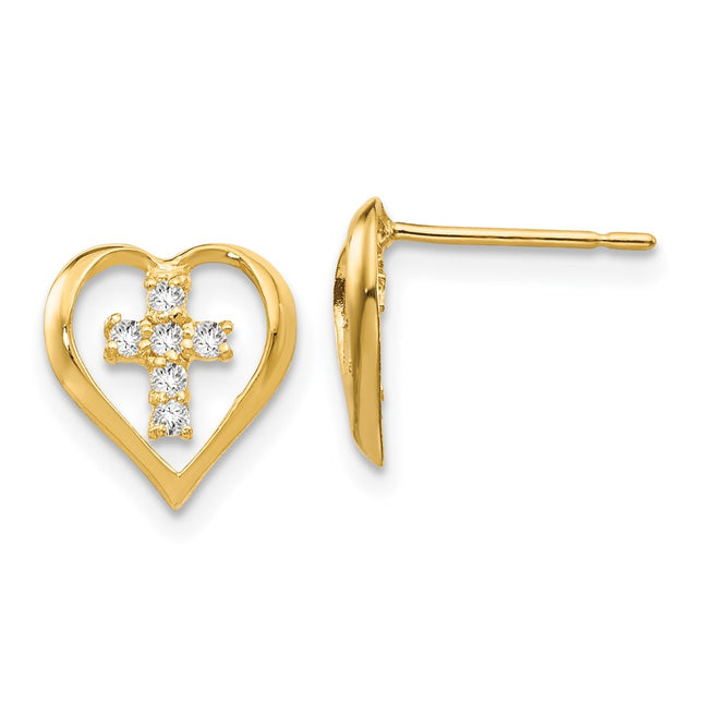 14k Yellow Gold Earrings Style GK754 - Classique Jewelry Inc.