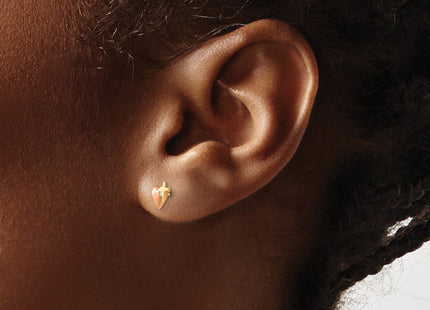 14k Two-tone Earrings Style GK760 - Classique Jewelry Inc.
