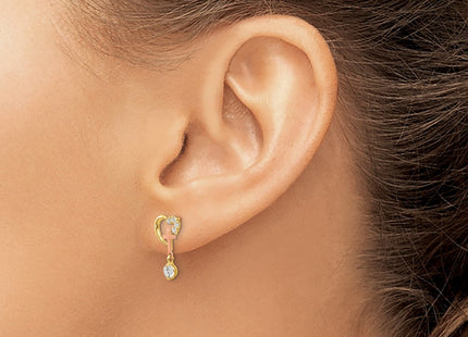 14k Two-tone Earrings Style GK761 - Classique Jewelry Inc.