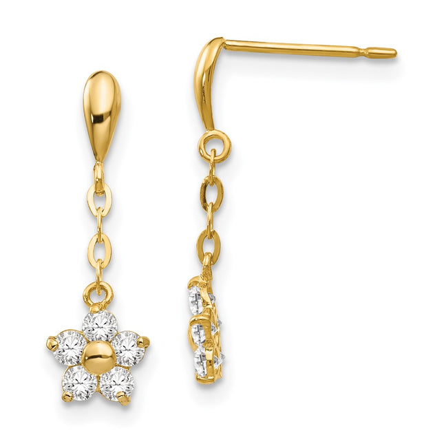 14k Yellow Gold Earrings Style GK770 - Classique Jewelry Inc.