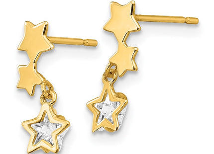 14k Yellow Gold Earrings Style GK777 - Classique Jewelry Inc.