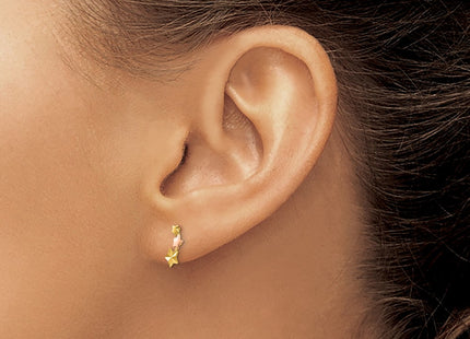14k Two-tone Earrings Style GK779 - Classique Jewelry Inc.