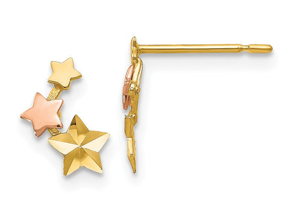 14k Two-tone Earrings Style GK779 - Classique Jewelry Inc.
