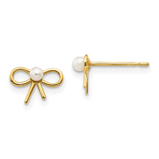 14k Yellow Gold Earrings Style GK786 - Classique Jewelry Inc.