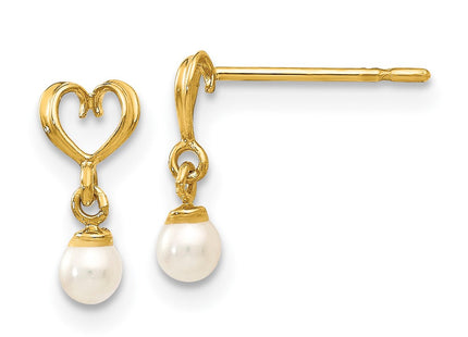 14k Yellow Gold Earrings Style GK787 - Classique Jewelry Inc.