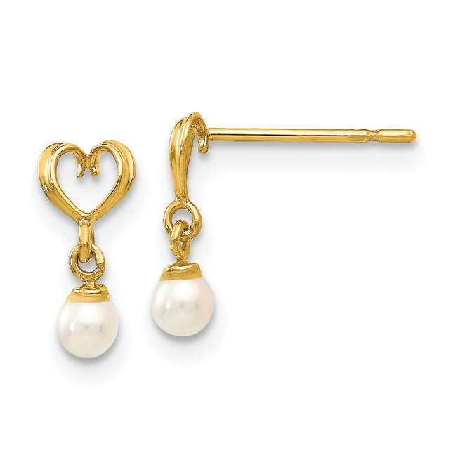 14k Yellow Gold Earrings Style GK787 - Classique Jewelry Inc.