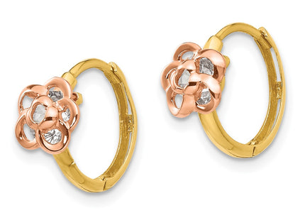 14k Two-tone Earrings Style GK789 - Classique Jewelry Inc.