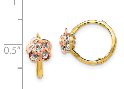 14k Two-tone Earrings Style GK789 - Classique Jewelry Inc.